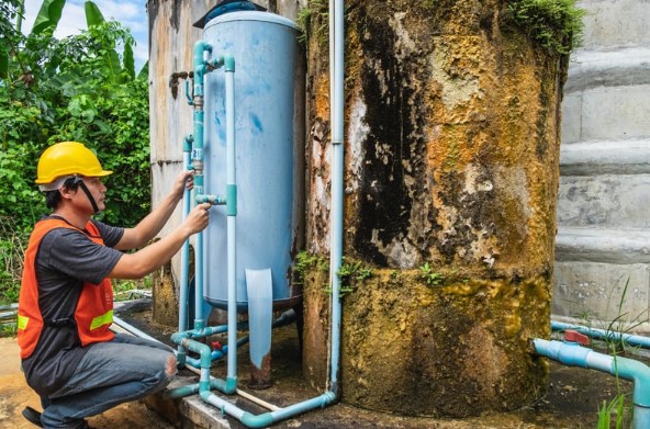 كشف تسريب المياه بخبرة هندسية