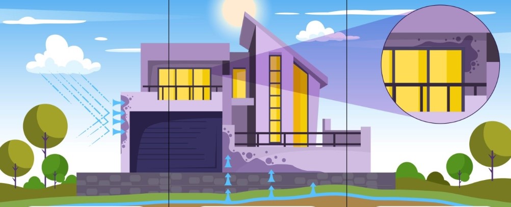 اسباب الرطوبة في الجدران